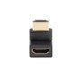 Lanberg Adaptador HDMI Macho Hembra Ángulo 4K Macho a Hembra Conector Dorado HDMI 2.0 PVC Negro