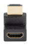 Lanberg Adaptador HDMI 4K Macho-Hembra Ángulo Arriba Negro