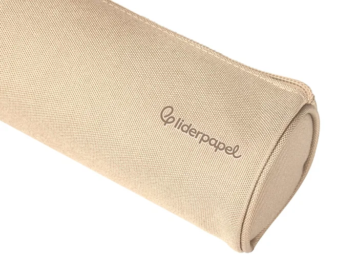 Liderpapel Estuche portatodo Classic cilíndrico ancho crema Liderpapel Estuche portatodo Classic cilíndrico ancho crema