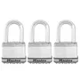 Master Lock Juego de 3 candados M5eurtrilf - Muy Alta Seguridad - Acero Templado - Uso Exterior