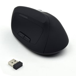 EWENT Ratón Vertical Ergonómico EW3158 Inalámbrico 1600 DPI Negro
