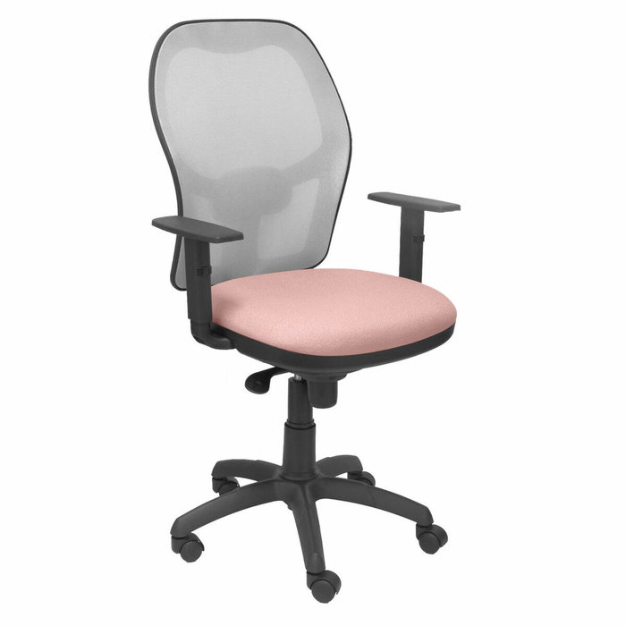 Piqueras Y Crespo Silla Jorquera con Mecanismo Sincro, Asiento Rosa y Respaldo Gris