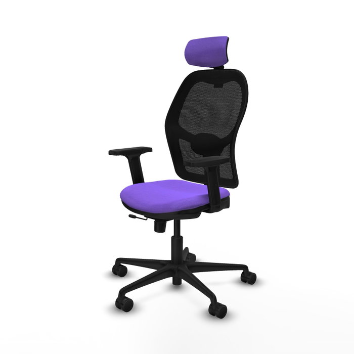 PIQUERAS Y CRESPO Silla de oficina Jorquera Sincro/Traslack Lila y Negro