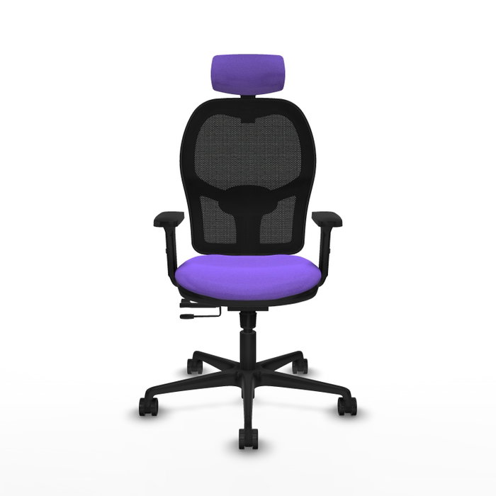 PIQUERAS Y CRESPO Silla de oficina Jorquera Sincro/Traslack Lila y Negro