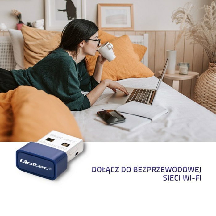 Qoltec Mini Adaptador Inalámbrico WiFi Standard N y BT 4.0 USB Qoltec Mini Adaptador Inalámbrico WiFi Standard N y BT 4.0 USB