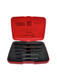 Forza 5010RE Juego de 5 Extractores de Tornillos Rotos Rosca Izquierda M5-M20, para Diametros 3, 4, 5, 6, 8 mm - Acero de Alta Resistencia con Estuche