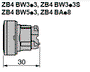 SCHNEIDER ELECTRIC Interruptor de presión ZB4BW36 azul 22mm