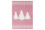 DKD Home Decor Alpina Manta de Navidad Rosa y Blanco 170 x 130 cm (2 Unidades)