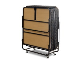 Hanah Home Cama Plegable con Colchón 15 cm, Estructura Metálica, 90x204 cm