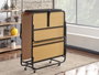 Hanah Home Cama Plegable con Colchón 15 cm, Estructura Metálica, 90x204 cm