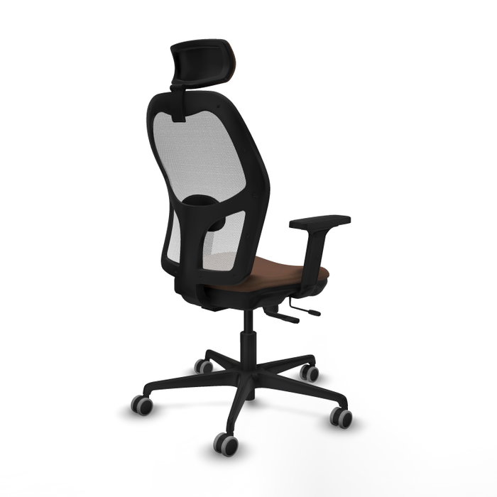 PIQUERAS Y CRESPO Silla de oficina Jorquera con mecanismo Sincro/Traslack, Marrón oscuro y Blanco PIQUERAS Y CRESPO Silla de oficina Jorquera con mecanismo Sincro/Traslack, Marrón oscuro y Blanco
