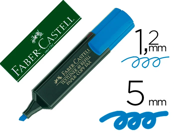 Faber Castell Textliner 48 Marcador Fluorescente Azul (Set de 10)