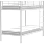 Literas de metal separables - Blanco - Somier incluido - 2 x 90 x 190 cm - ALICE