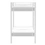 Literas de metal separables - Blanco - Somier incluido - 2 x 90 x 190 cm - ALICE
