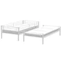 Literas de metal separables - Blanco - Somier incluido - 2 x 90 x 190 cm - ALICE