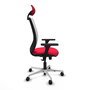 PIQUERAS Y CRESPO Silla de oficina Zulema con mecanismo Sincro, Rojo y Blanco