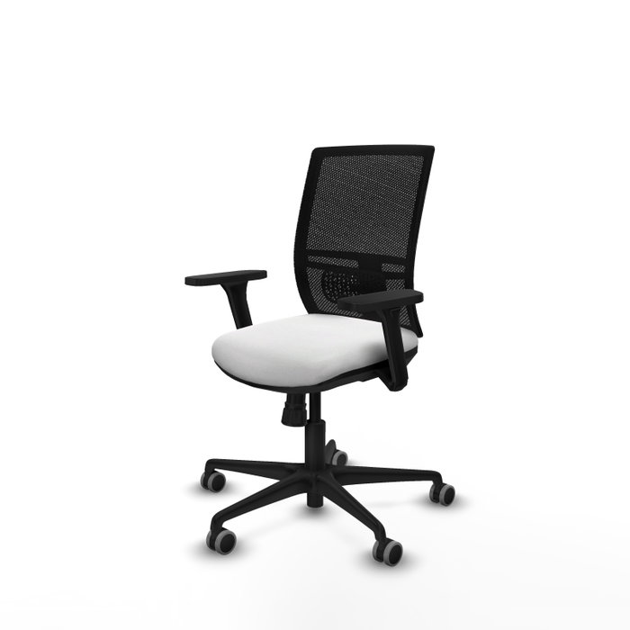 PIQUERAS Y CRESPO Silla de oficina Yunquera con Mecanismo Sincro, Blanco y Negro PIQUERAS Y CRESPO Silla de oficina Yunquera con Mecanismo Sincro, Blanco y Negro