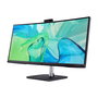 Acer CB343CUR D Monitor Curvo UltraWide 34 Pulgadas (86.4 cm) QHD 3440 x 1440 IPS 4 ms 60 Hz HDR10 3800R Negro, Altavoces, USB-C, HDMI, DisplayPort