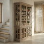 Ixia Vitrina de madera de pino para salón 120 x 40 x 195 cm
