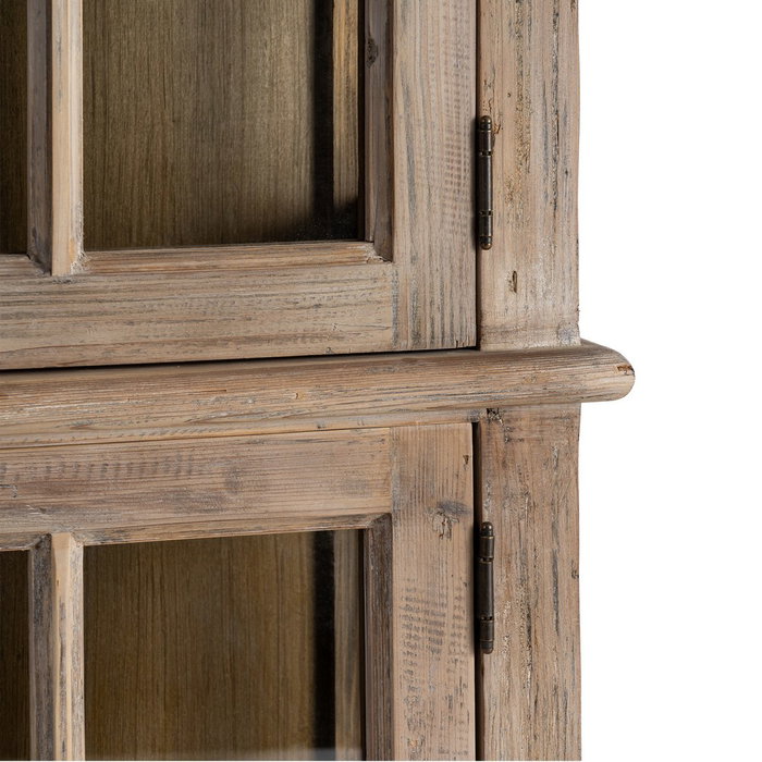 Ixia Vitrina de madera de pino para salón 120 x 40 x 195 cm