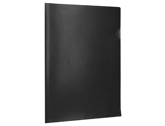 Liderpapel Carpeta Dossier Uñero Negro Opaco A4 20 Hojas