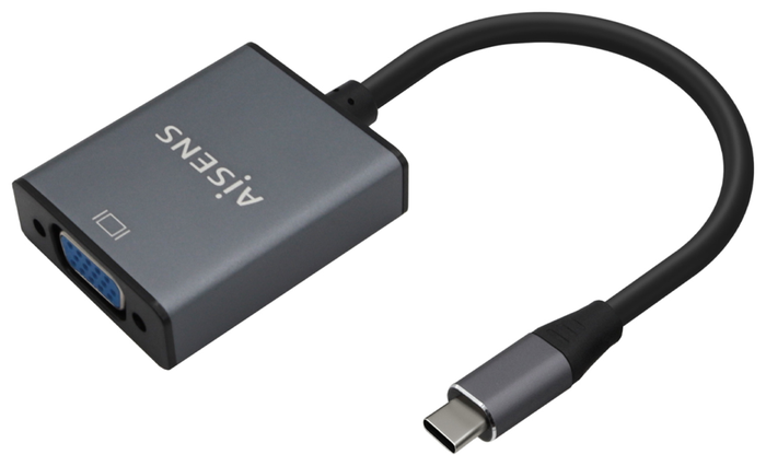 Aisens Conversor USB-C a VGA Aluminio Gris 15cm A109-0691