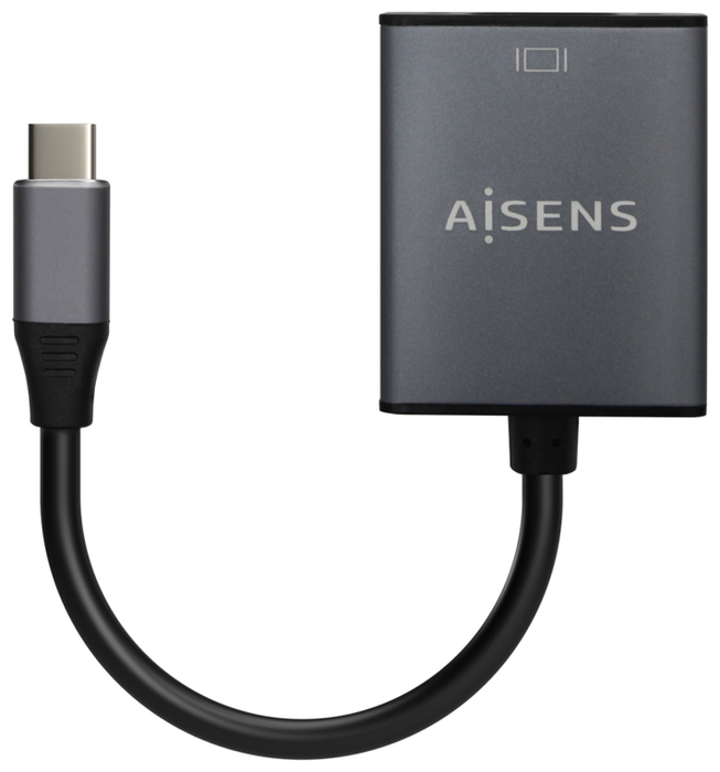 Aisens Conversor USB-C a VGA Aluminio Gris 15cm A109-0691