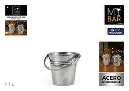 My Bar Cubo para Servir Hielo de Acero con Asa 1L - 12.8x12.4 cm (12 Unidades)