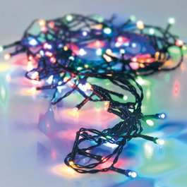 Guirnalda Multicolor de 96 LEDs, 7,50 m, a Pilas
