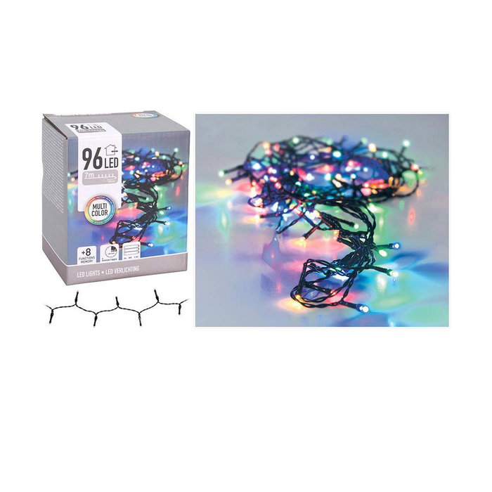 Guirnalda Multicolor de 96 LEDs, 7,50 m, a Pilas