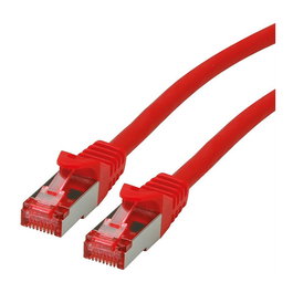ROLINE Cable de Red Patch Cord Cat 6 S/FTP RJ45, Color Rojo, 2 m, LSOH, Clase E, Component Level