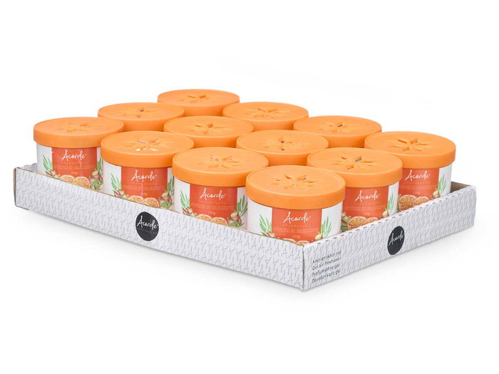 Acorde Ambientador de Gel 190gr Jengibre Naranja 8x8x8cm (Set de 24)
