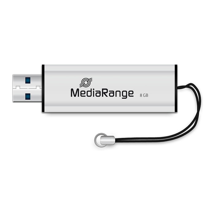 MediaRange MR914 USB 8 GB USB 3.2 Gen 1 Negro/Plata