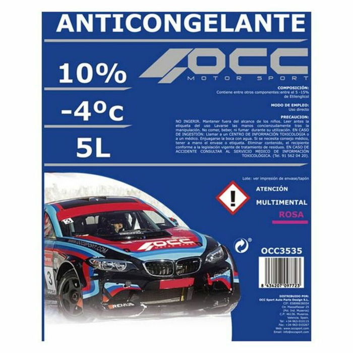 Anticongelante OCC Motorsport OCC3535 10% Rosa (5 L) Anticongelante OCC Motorsport OCC3535 10% Rosa (5 L)