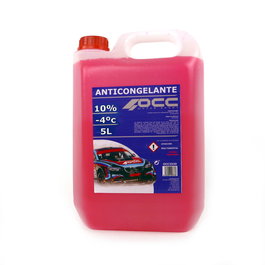 Occ Motorsport OCC3535 Anticongelante Refrigerante Rosa 10% Protección -4°C 5 Litros para Circuito de Refrigeración