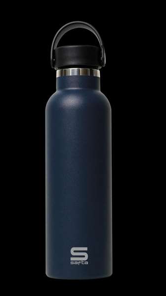 Safta Botella Termo Exterior Goma 600ml Marino