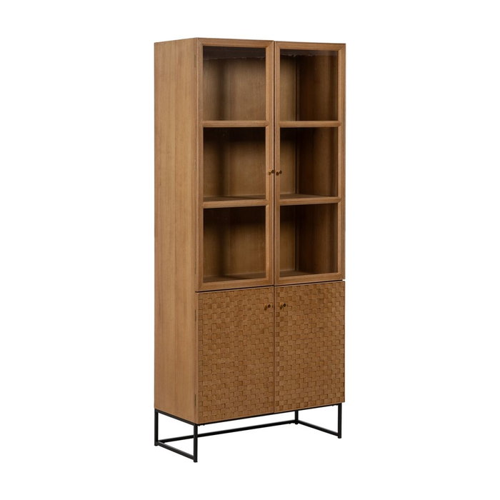 Ixia Vitrina Natural DM-Madera 84,50 x 42,50 x 198 cm Ixia Vitrina Natural DM-Madera 84,50 x 42,50 x 198 cm