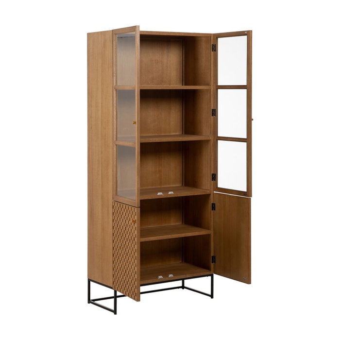 Ixia Vitrina Natural DM-Madera 84,50 x 42,50 x 198 cm Ixia Vitrina Natural DM-Madera 84,50 x 42,50 x 198 cm