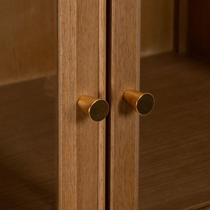Ixia Vitrina Natural DM-Madera 84,50 x 42,50 x 198 cm Ixia Vitrina Natural DM-Madera 84,50 x 42,50 x 198 cm