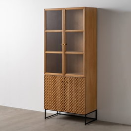 Ixia Vitrina Natural DM-Madera 84,50 x 42,50 x 198 cm