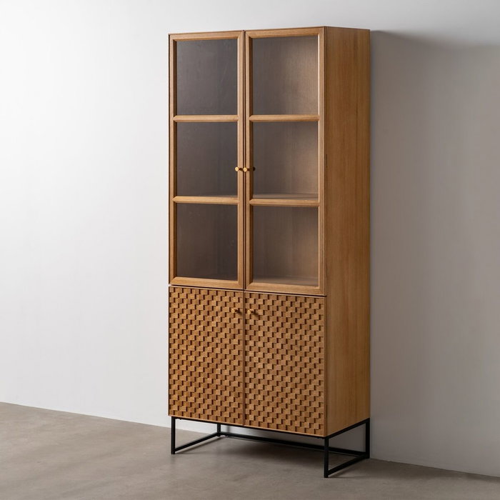 Ixia Vitrina Natural DM-Madera 84,50 x 42,50 x 198 cm Ixia Vitrina Natural DM-Madera 84,50 x 42,50 x 198 cm