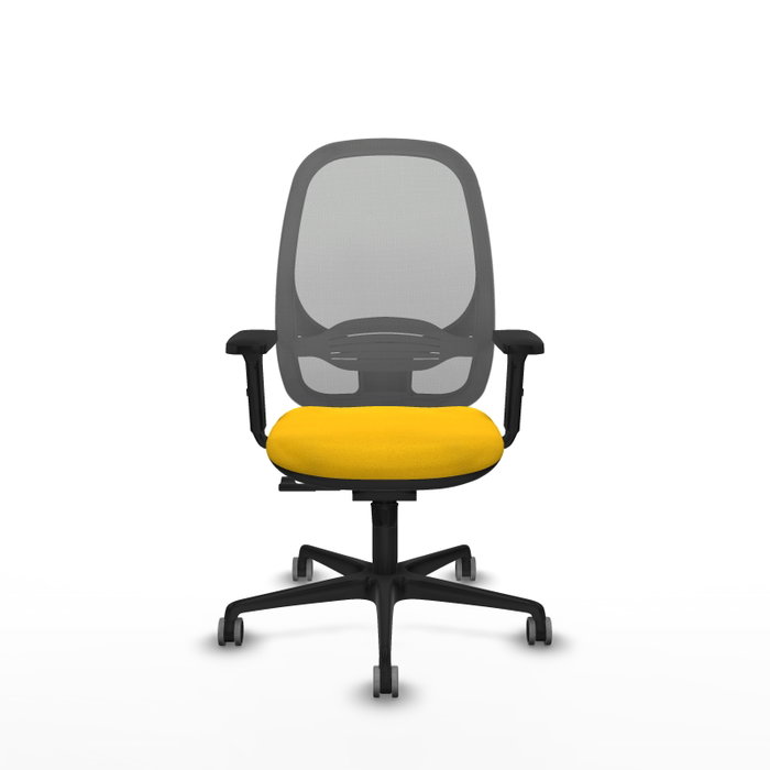 PIQUERAS Y CRESPO Silla de oficina Cilanco con mecanismo Sincro, Amarillo y Gris