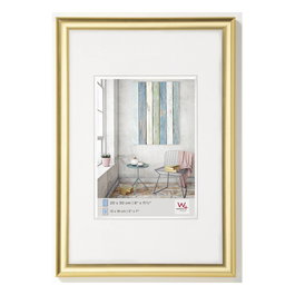 Walther KP318G Expositor de Pie Retroiluminado Trendstyle, Plástico en Color Oro para Pared, para Imágenes de 9 x 13 cm Rectangulares