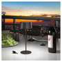 RealPower 300 Solar Lámpara de Mesa LED Regulable, Recargable por Energía Solar y Batería 2200 mAh, Color Negro, 150 lm, 4W, Blanco Cálido 3000K, IP44 para Interior y Exterior