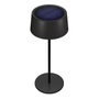 RealPower 300 Solar Lámpara de Mesa LED Regulable, Recargable por Energía Solar y Batería 2200 mAh, Color Negro, 150 lm, 4W, Blanco Cálido 3000K, IP44 para Interior y Exterior
