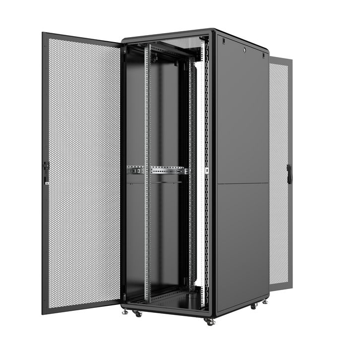 Lanview Armario Rack 19 Pulgadas 42U para Servidores (80 x 100 cm) con Puerta de Vidrio Templado, Ventilador y Gestión de Cables Lanview Armario Rack 19 Pulgadas 42U para Servidores (80 x 100 cm) con Puerta de Vidrio Templado, Ventilador y Gestión de Cables