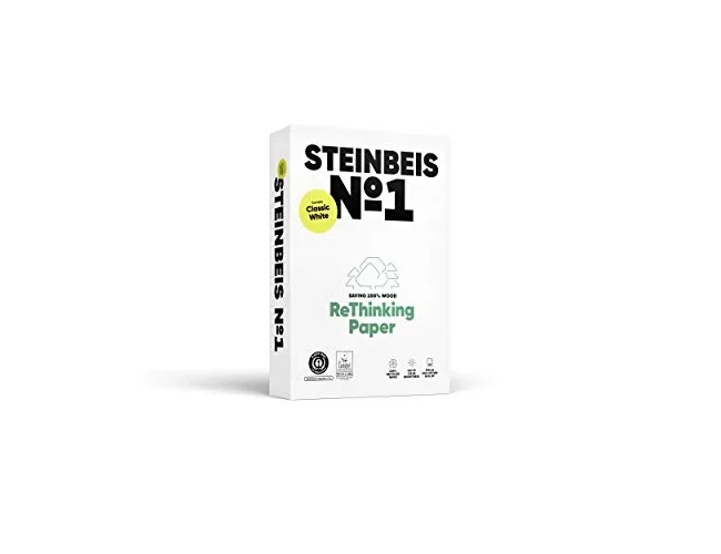 Steinbeis Papel No.1 Din A4 80 g/m² 100% Reciclado 500 Hojas Steinbeis Papel No.1 Din A4 80 g/m² 100% Reciclado 500 Hojas