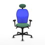 PIQUERAS Y CRESPO Silla de oficina Jorquera Verde esmeralda y Azul