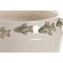 DKD Home Decor Jarrón de Cerámica con Motivo de Peces, Crema y Verde