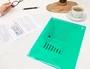 Liderpapel Carpeta Dossier Broche 34043 Polipropileno DIN A4 Verde Transparente Capacidad 50 Hojas